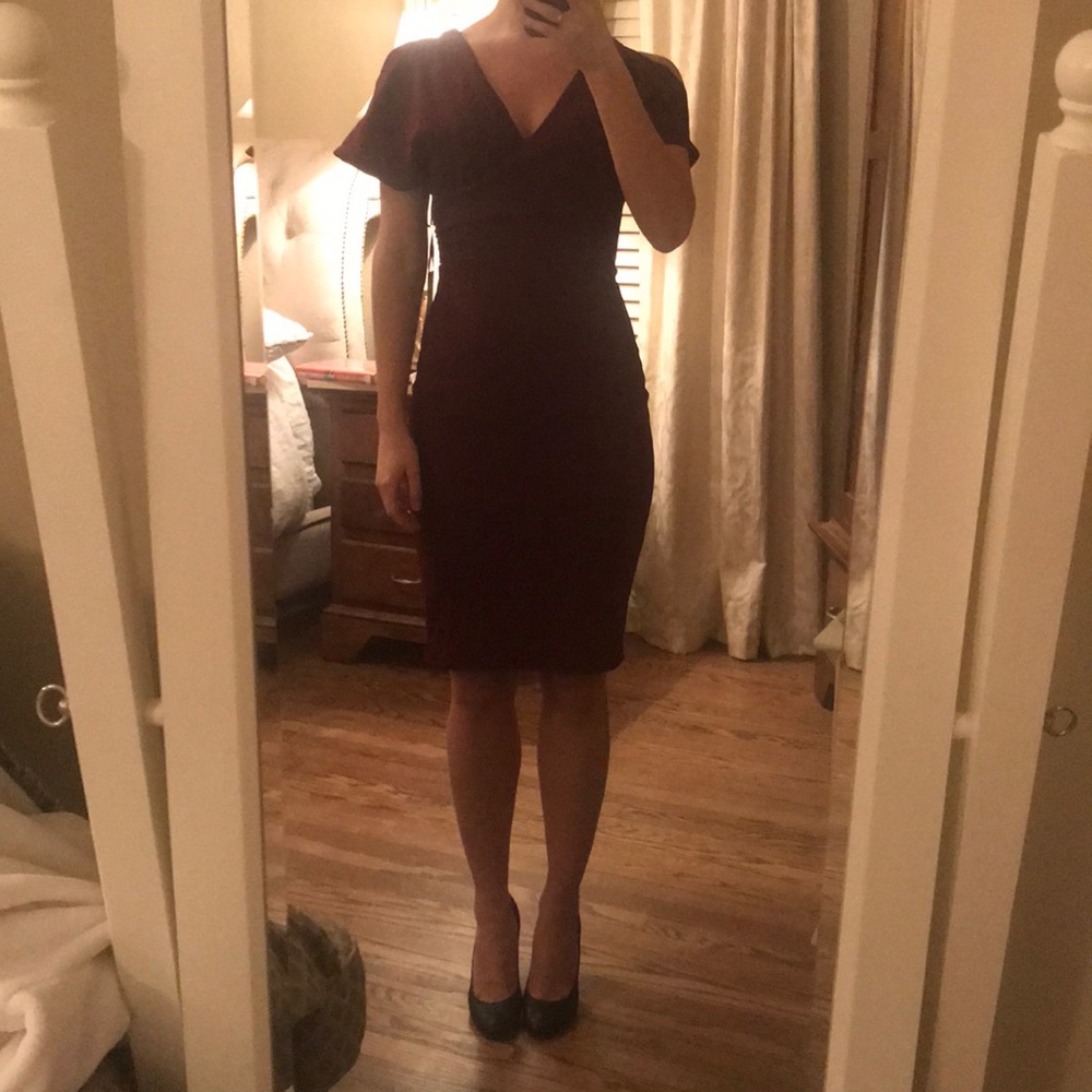 Lulu’s burgundy dress XS NWT